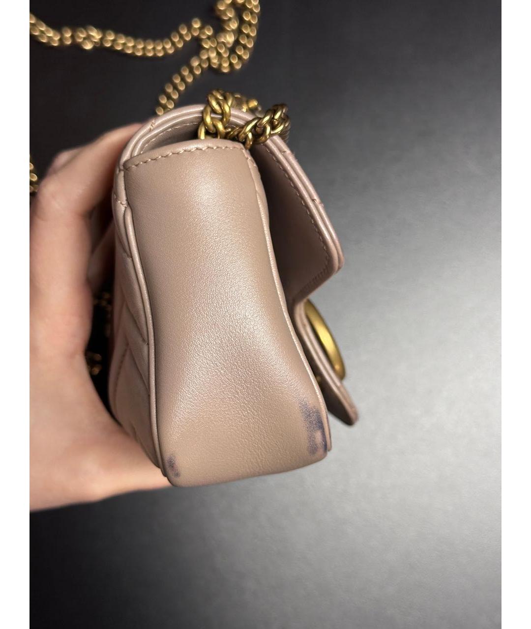 GUCCI Бежевая кожаная сумка через плечо, фото 2