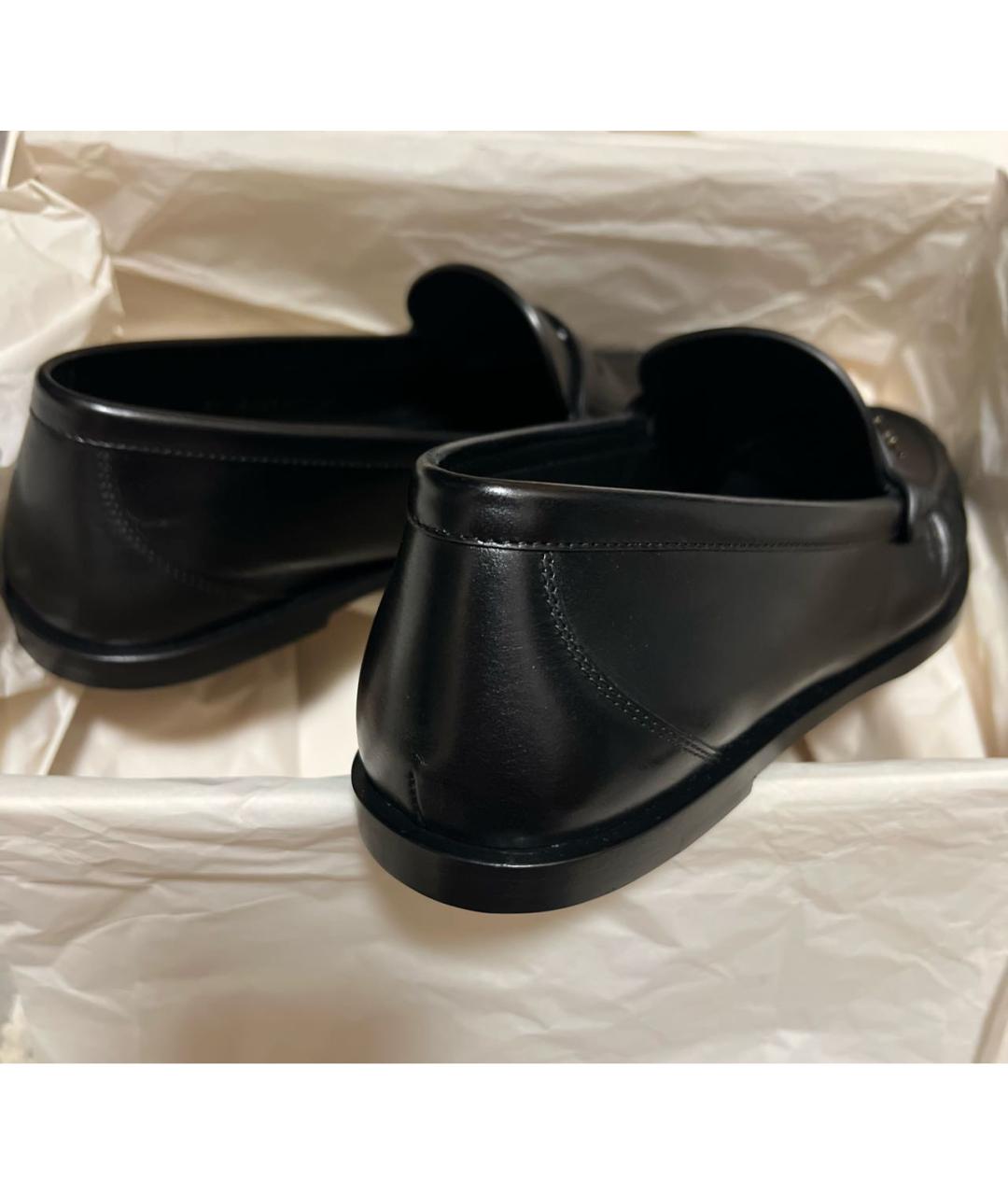 SAINT LAURENT Черные кожаные лоферы, фото 4
