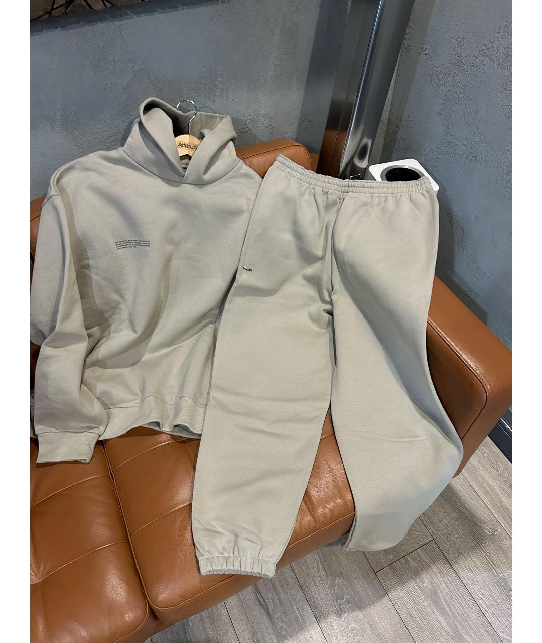 THE PANGAIA Серый хлопковый спортивный костюм, фото 3