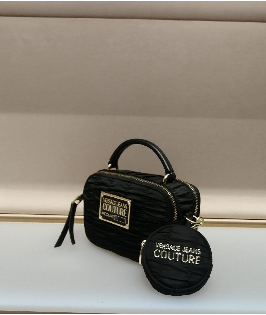 VERSACE JEANS COUTURE Черная сумка через плечо, фото 2