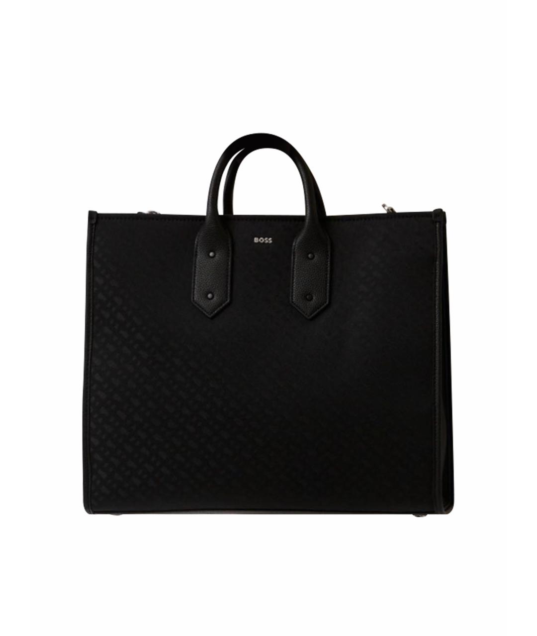 HUGO BOSS Черная дорожная/спортивная сумка из искусственной кожи, фото 1