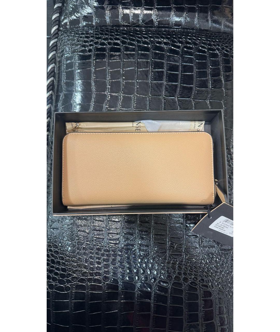 TWIN-SET Бежевый кожаный кошелек, фото 3