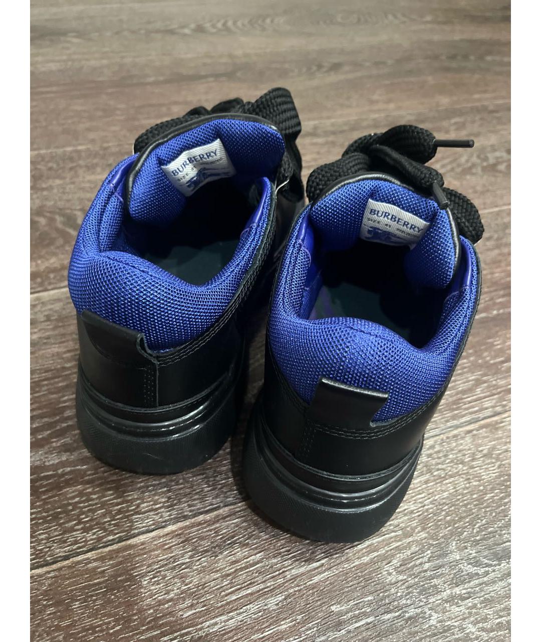 BURBERRY Черные кожаные низкие ботинки, фото 3