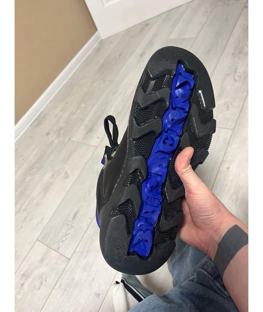 BURBERRY Черные кожаные низкие ботинки, фото 4