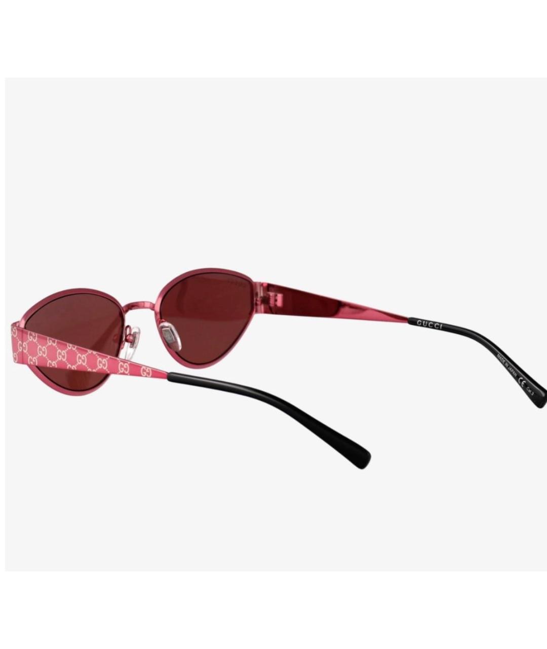 GUCCI Фуксия металлические солнцезащитные очки, фото 4