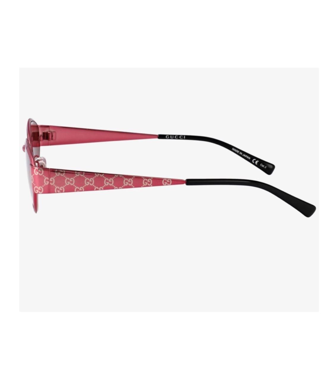 GUCCI Фуксия металлические солнцезащитные очки, фото 3