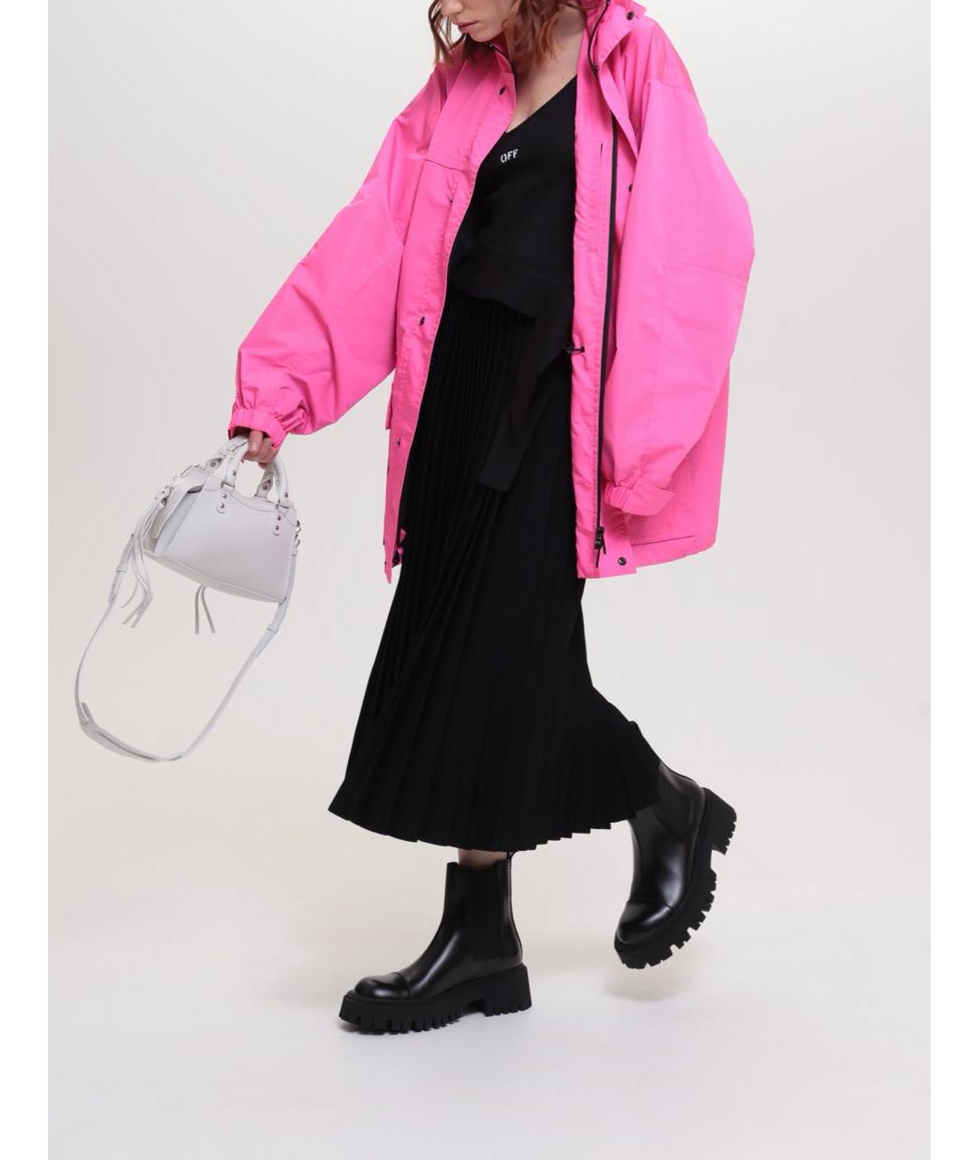 BALENCIAGA Розовая полиамидовая парка, фото 4