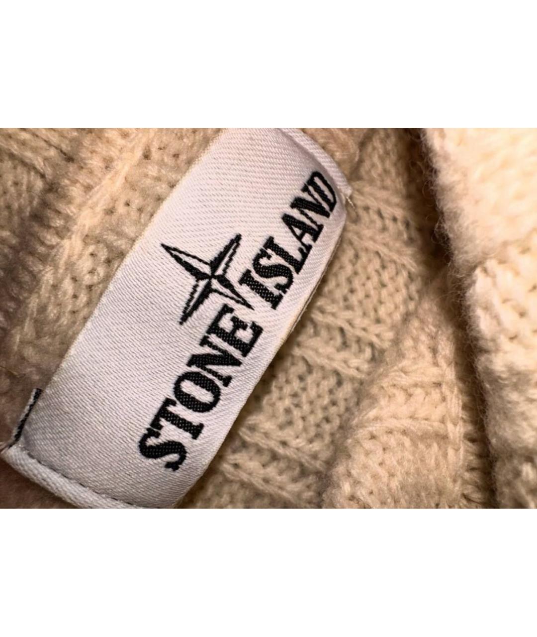 STONE ISLAND Белый шерстяной джемпер / свитер, фото 3