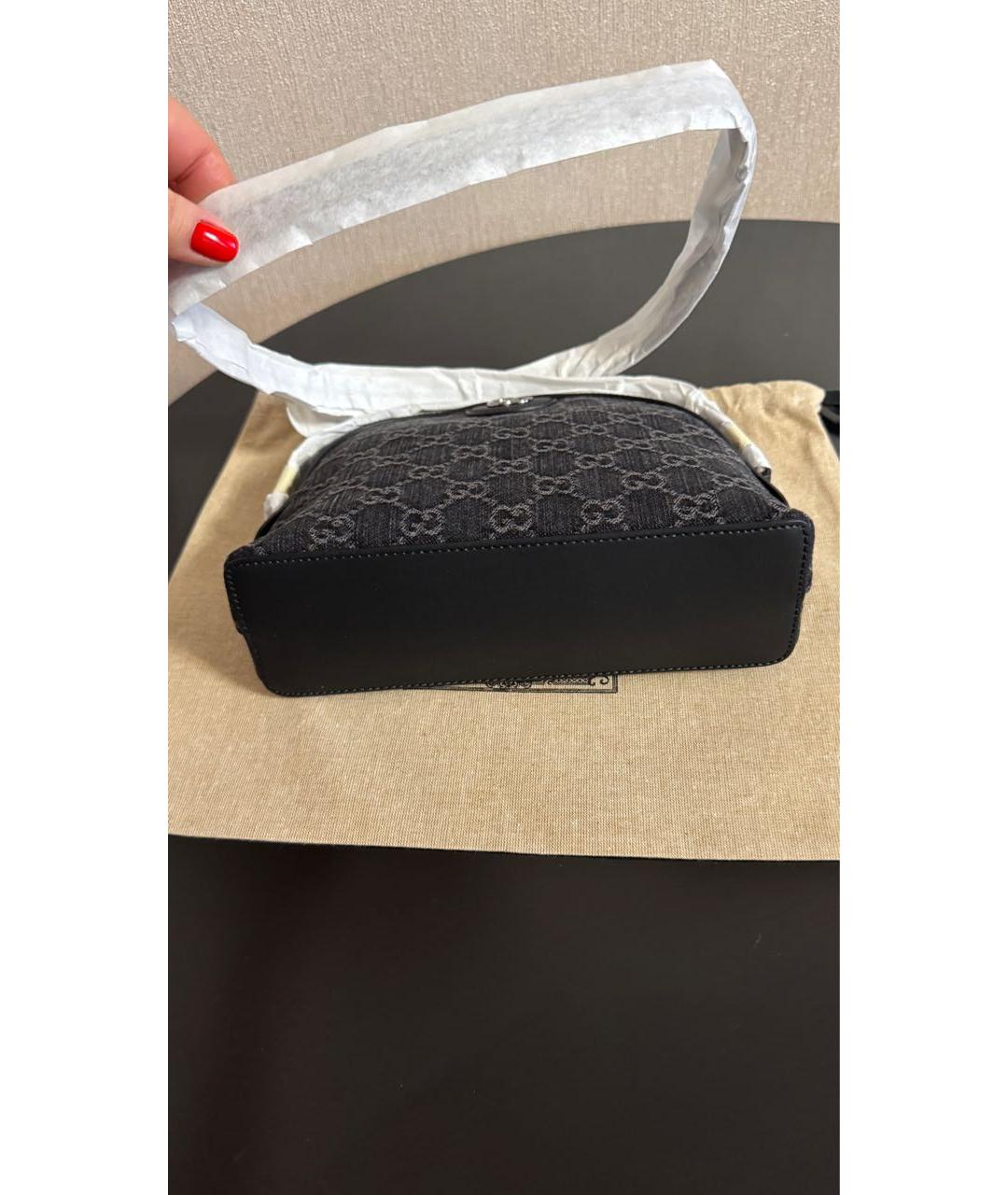 GUCCI Серая деним сумка через плечо, фото 4