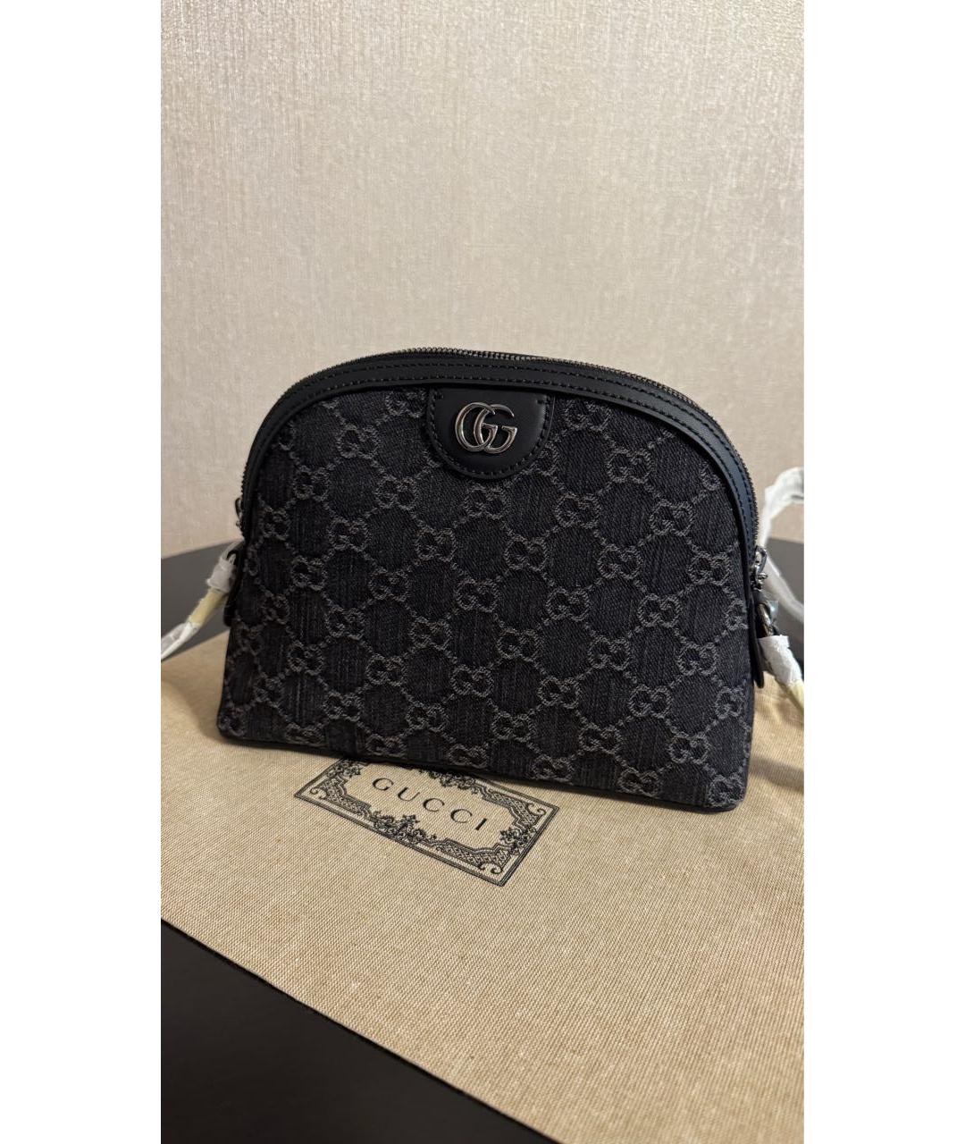 GUCCI Серая деним сумка через плечо, фото 8