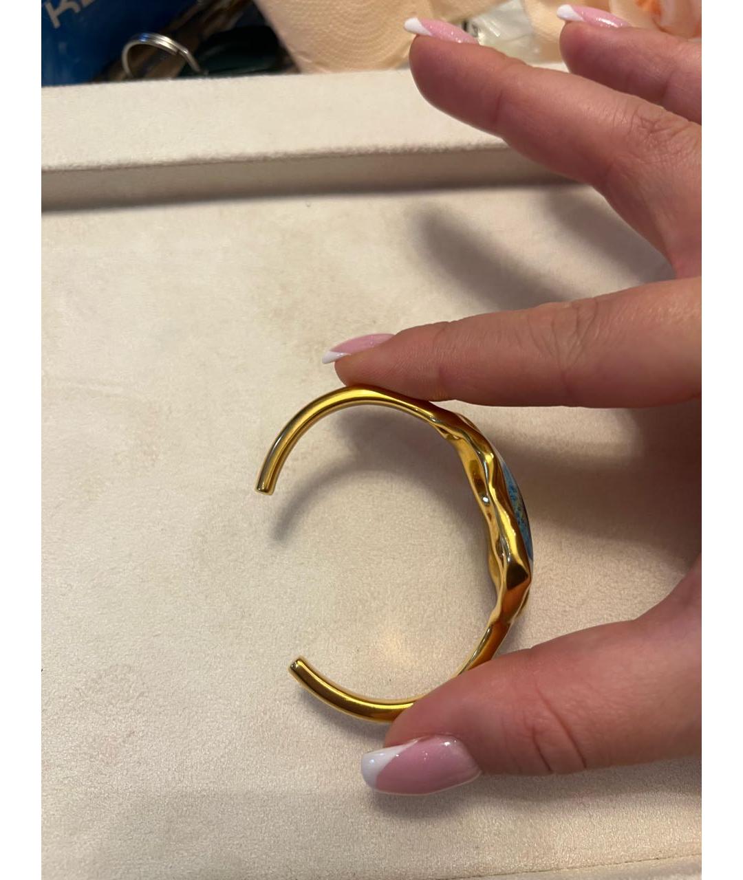 SCHIAPARELLI Золотой металлический браслет, фото 3