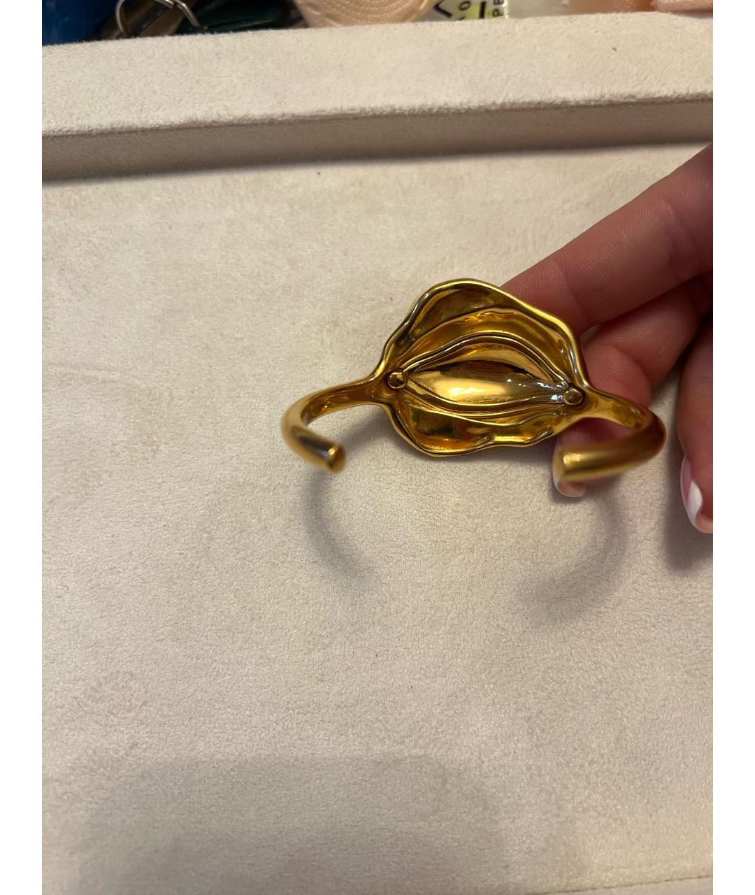 SCHIAPARELLI Золотой металлический браслет, фото 4