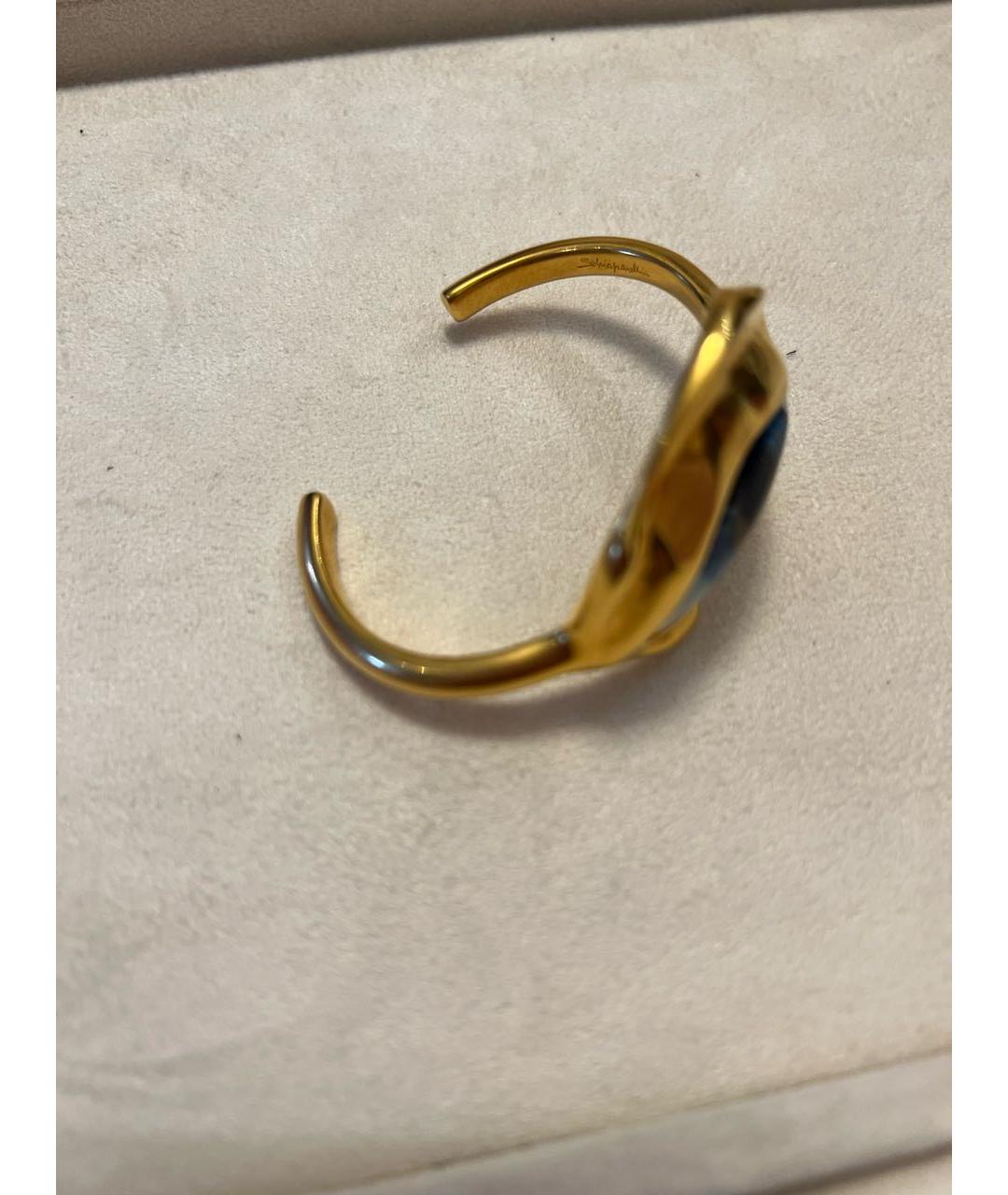 SCHIAPARELLI Золотой металлический браслет, фото 5