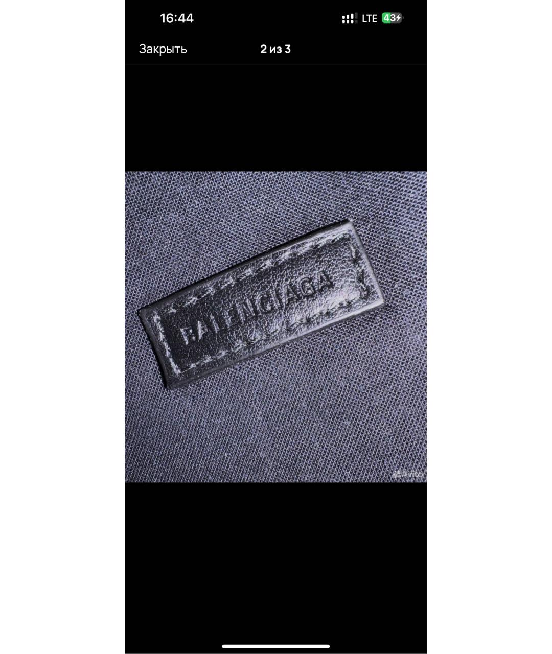 BALENCIAGA Черная поясная сумка, фото 2