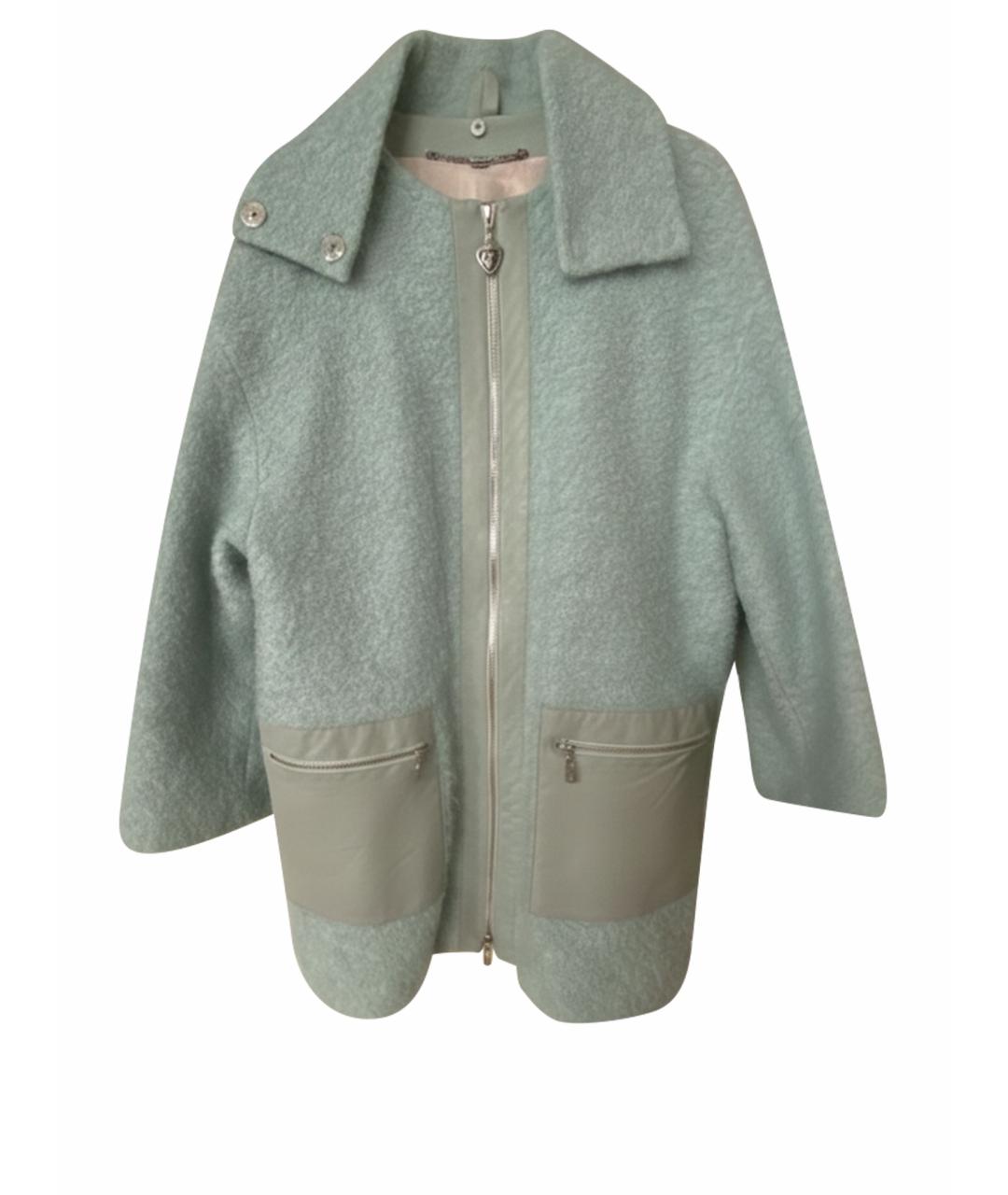 ESCADA Бирюзовое шерстяное пальто, фото 1