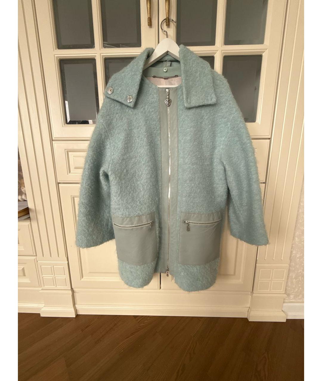 ESCADA Бирюзовое шерстяное пальто, фото 6