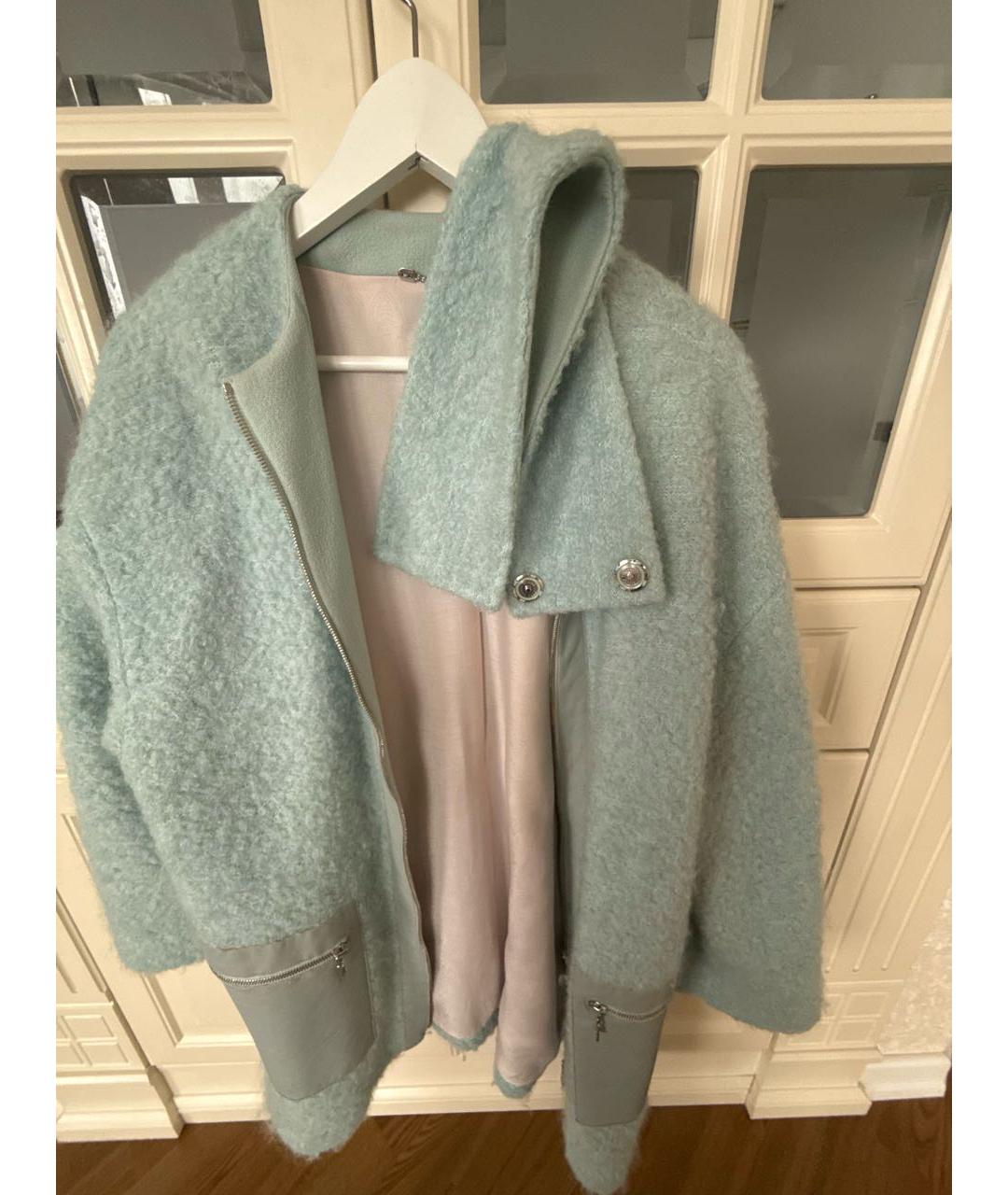 ESCADA Бирюзовое шерстяное пальто, фото 4