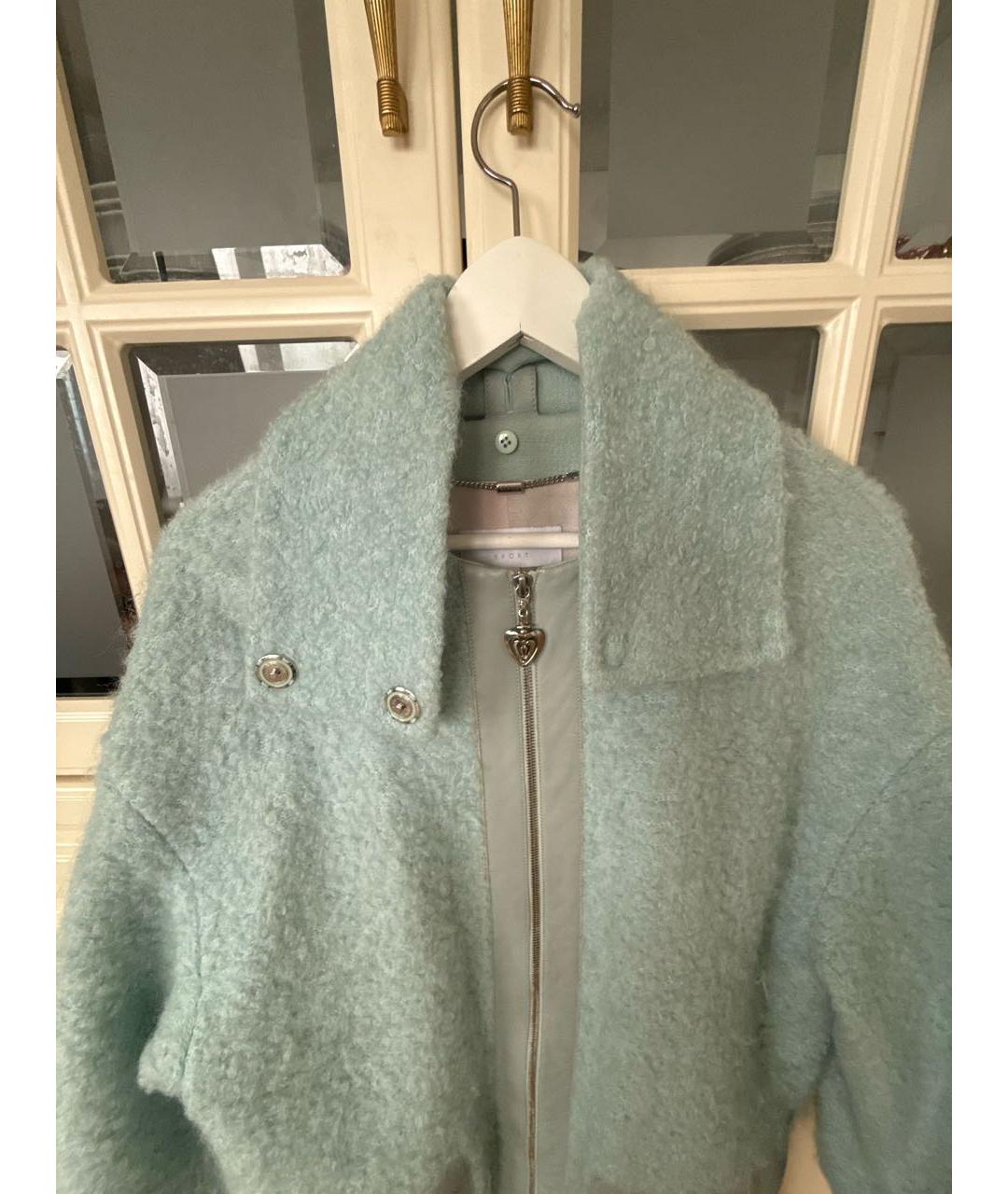 ESCADA Бирюзовое шерстяное пальто, фото 2