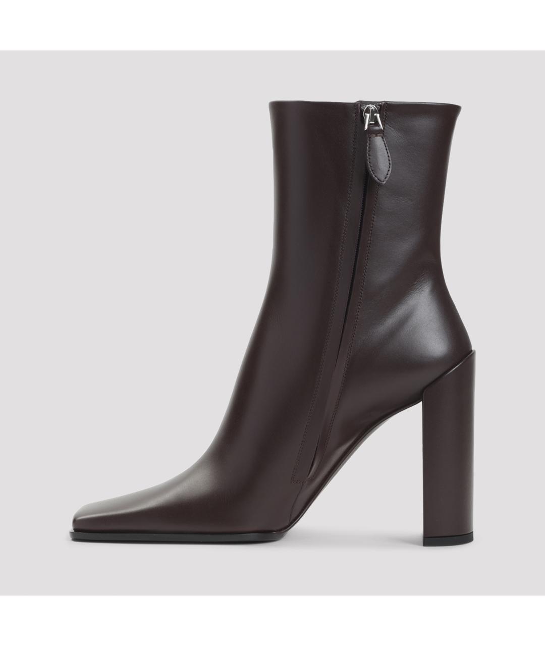 ALAIA Коричневые кожаные ботильоны, фото 4