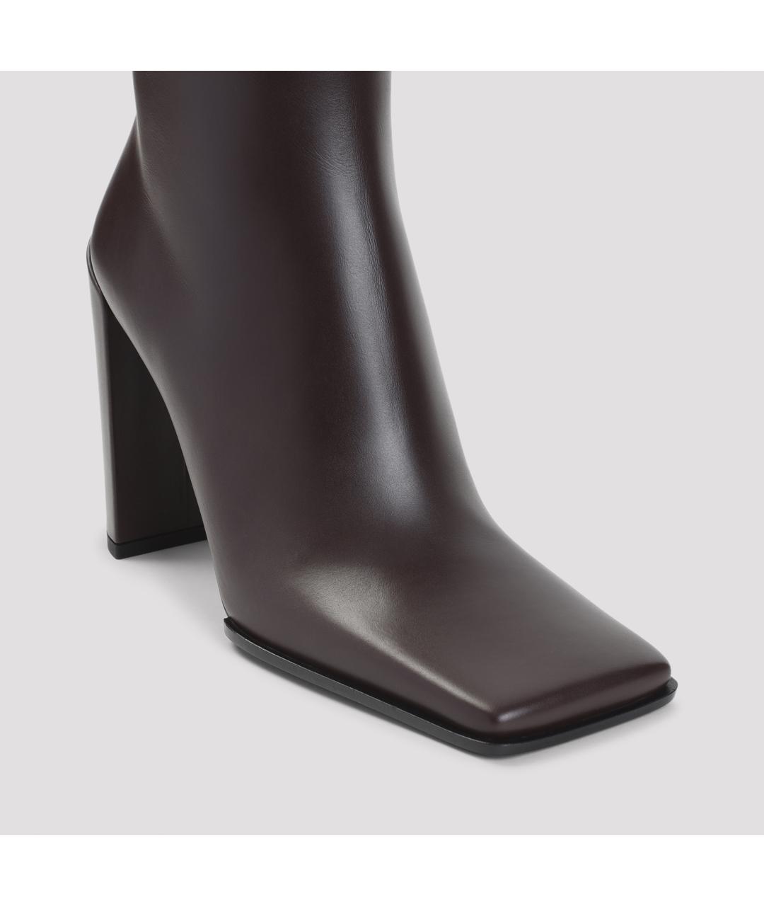 ALAIA Коричневые кожаные ботильоны, фото 6