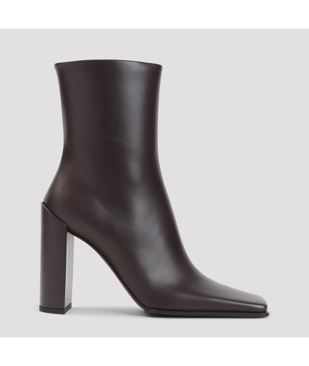 ALAIA Коричневые кожаные ботильоны, фото 2