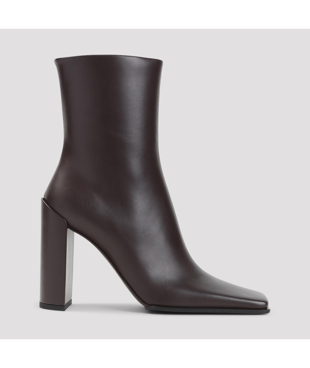 ALAIA Коричневые кожаные ботильоны, фото 3