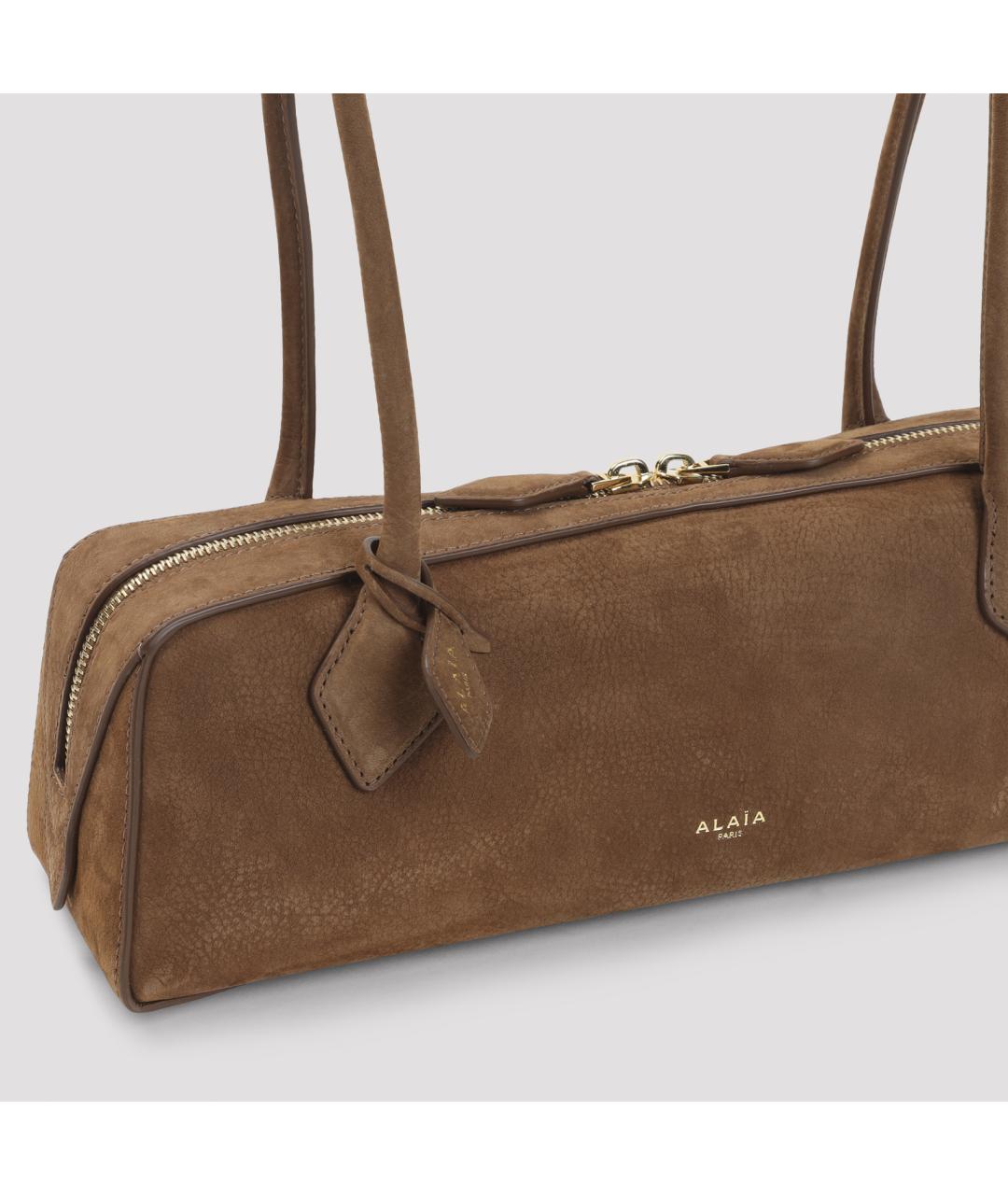 ALAIA Коричневая кожаная сумка через плечо, фото 5