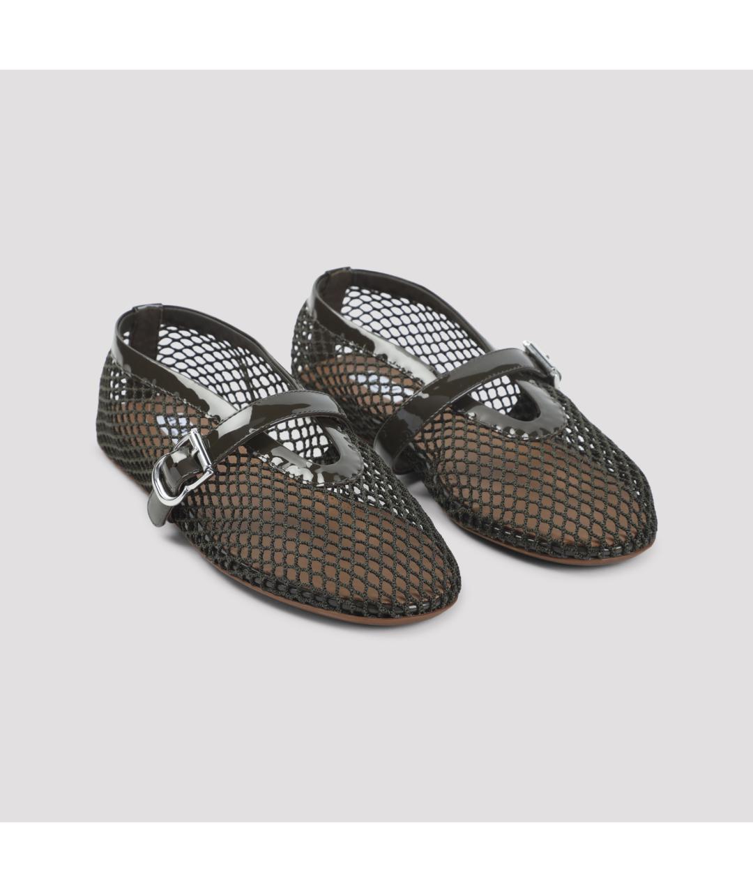 ALAIA Хаки кожаные балетки, фото 4