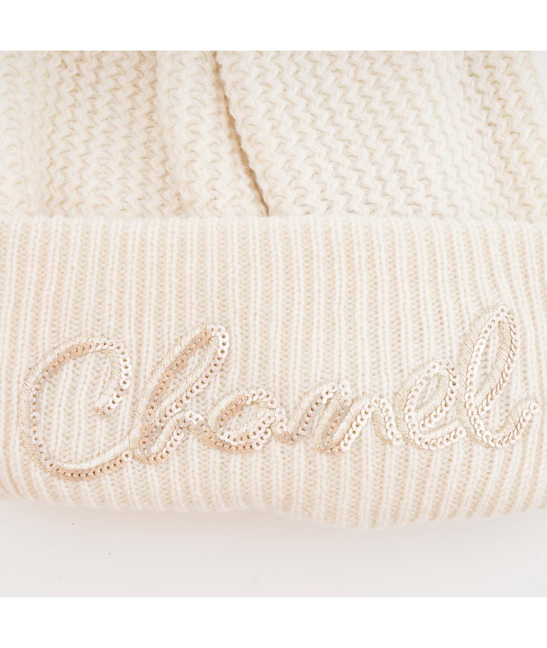 CHANEL Бежевая шапка, фото 3