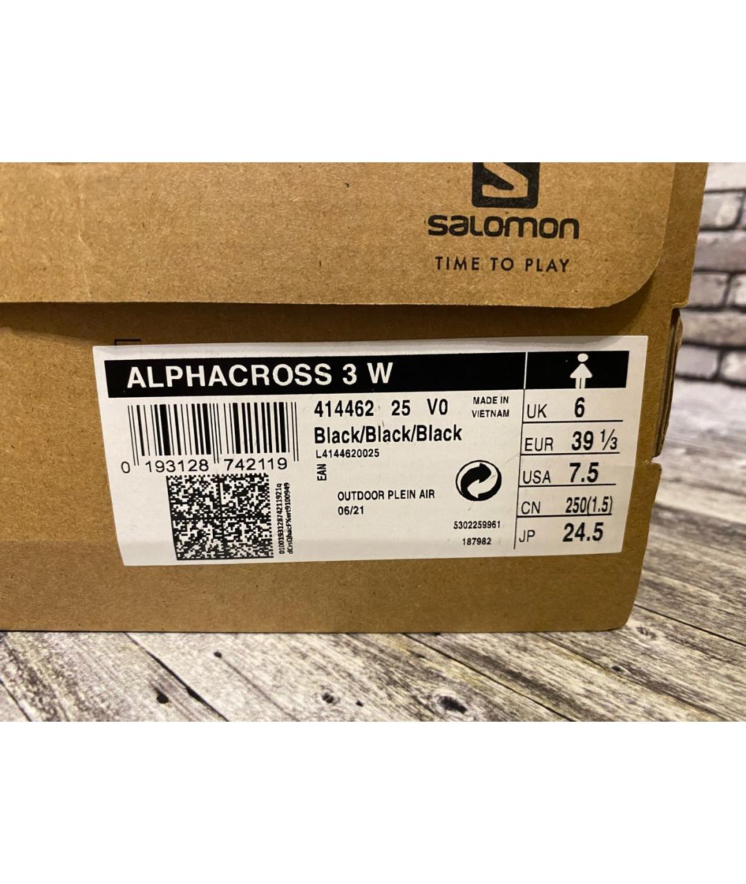 SALOMON Черные текстильные кроссовки, фото 5