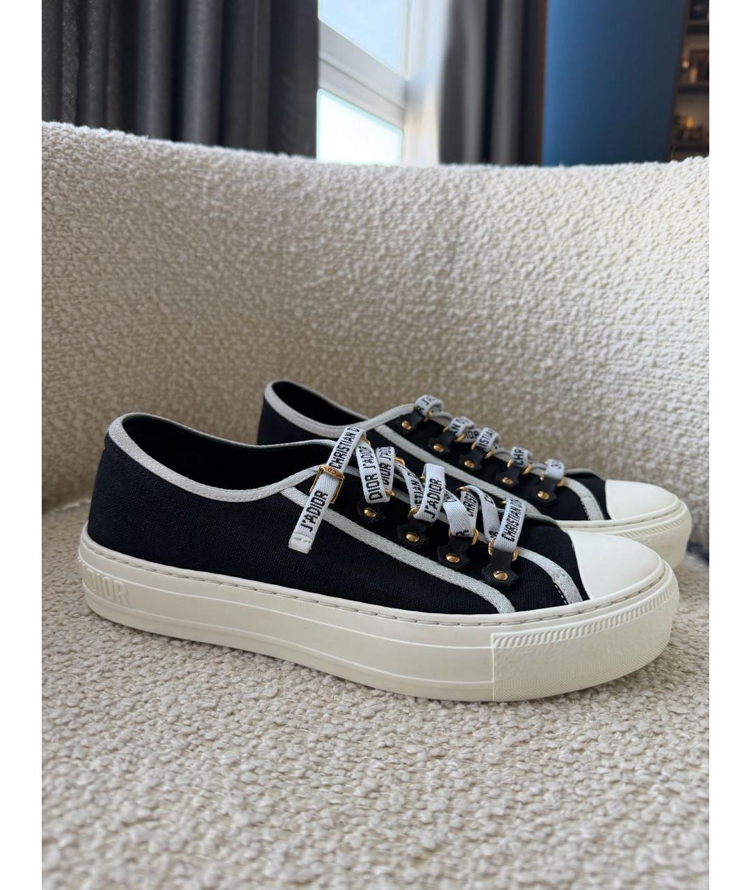 CHRISTIAN DIOR Черные текстильные кеды, фото 9