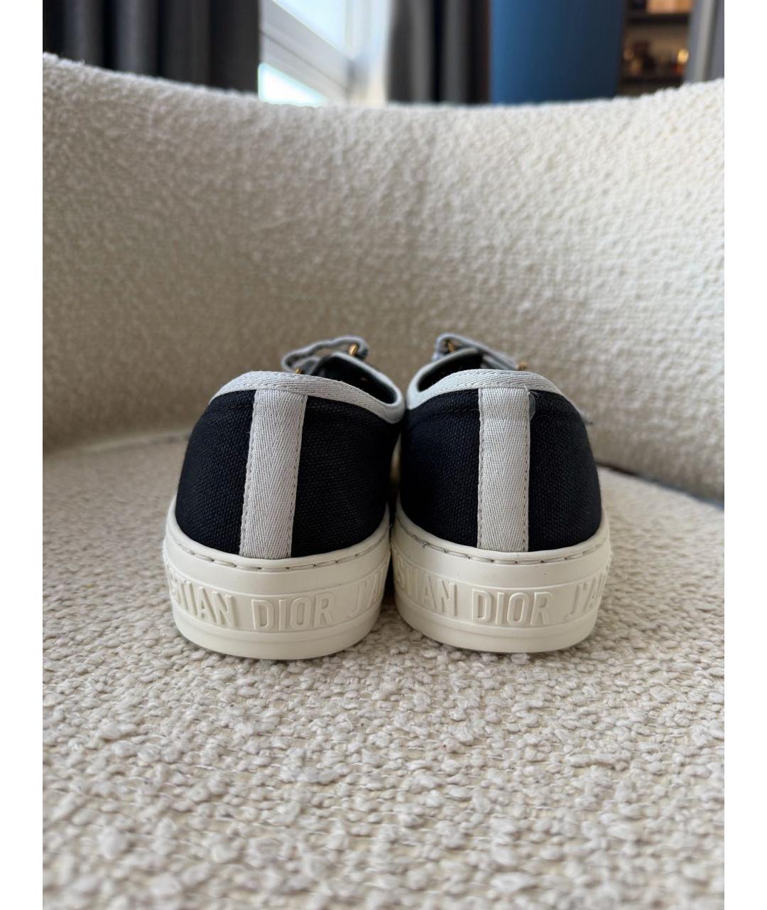 CHRISTIAN DIOR Черные текстильные кеды, фото 4