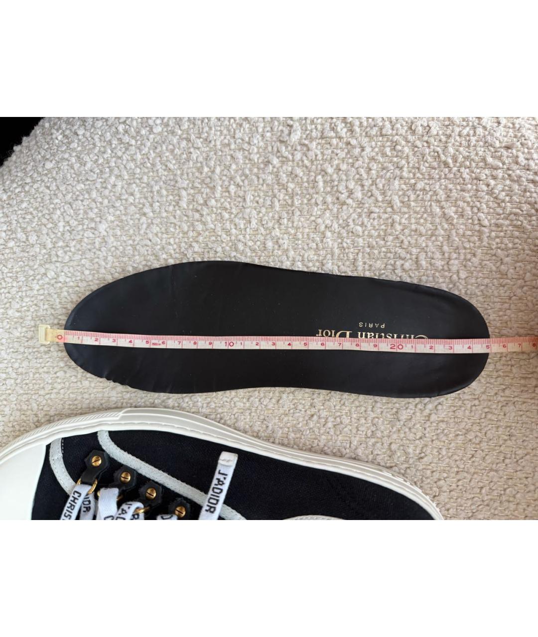 CHRISTIAN DIOR Черные текстильные кеды, фото 5