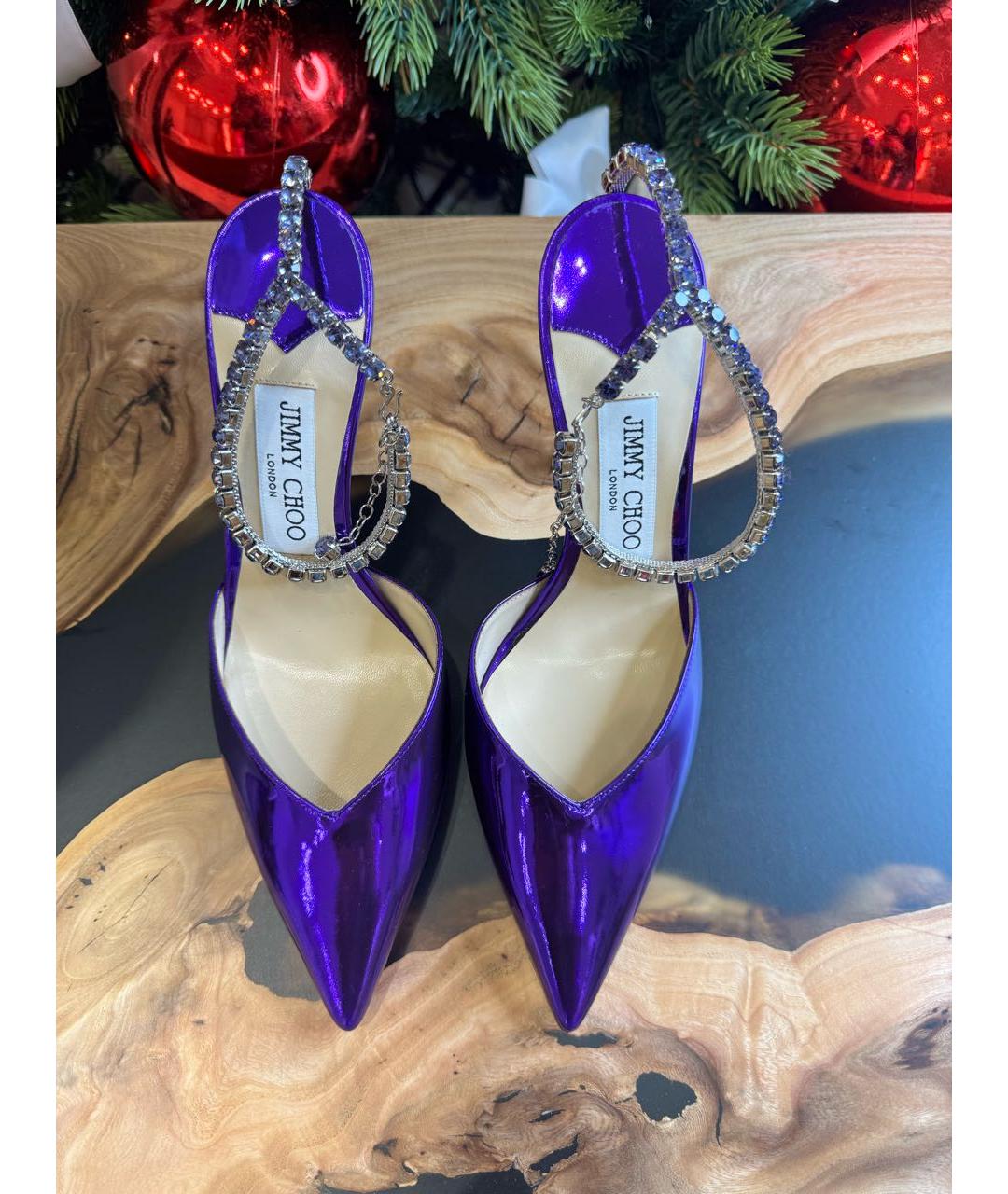 JIMMY CHOO Фиолетовые туфли из лакированной кожи, фото 2