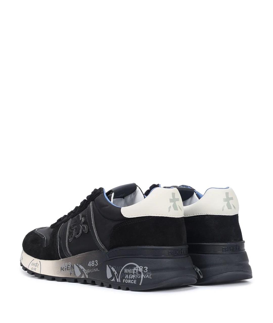 PREMIATA Черные замшевые низкие кроссовки / кеды, фото 4