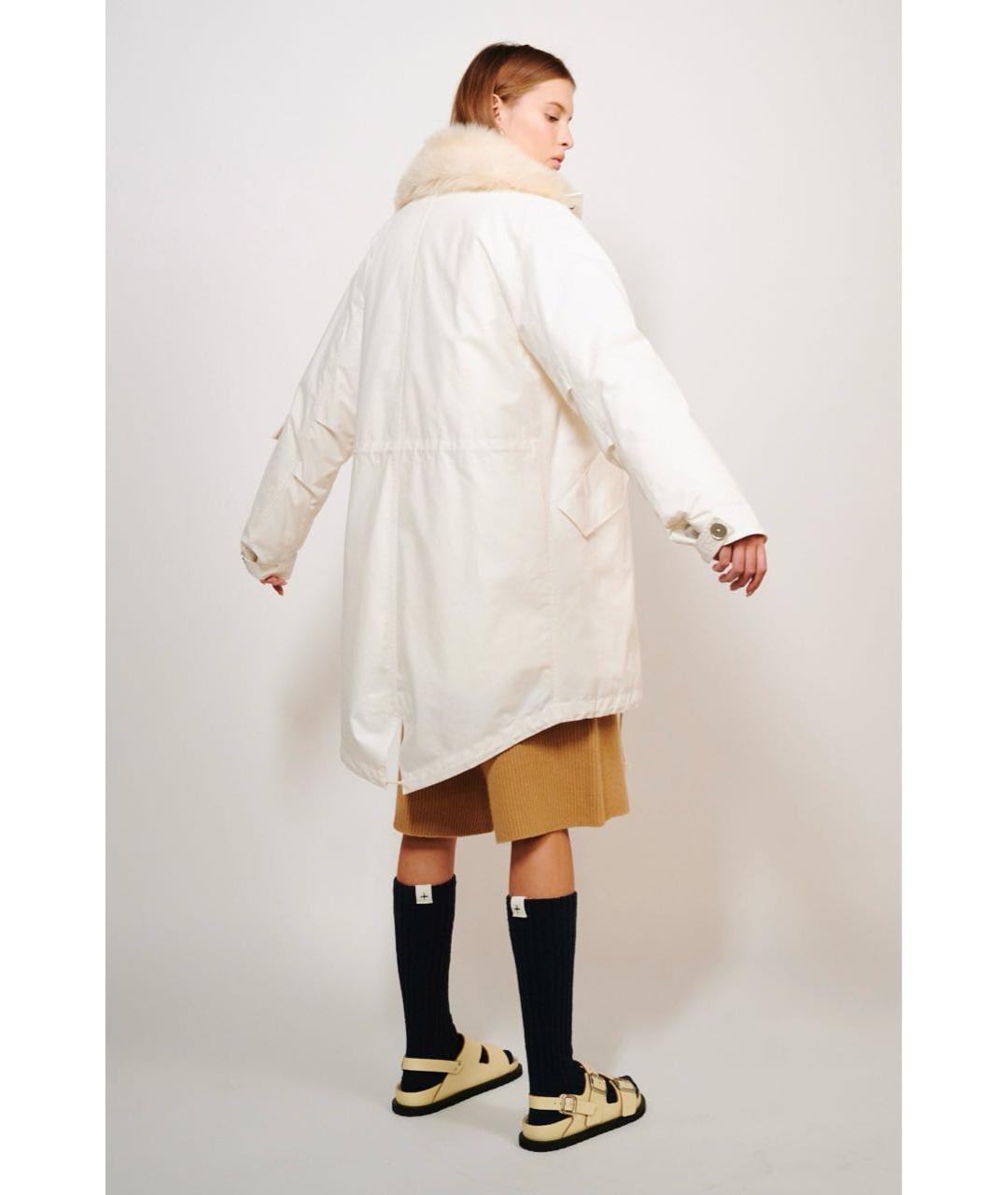 JIL SANDER Белая хлопковая парка, фото 3