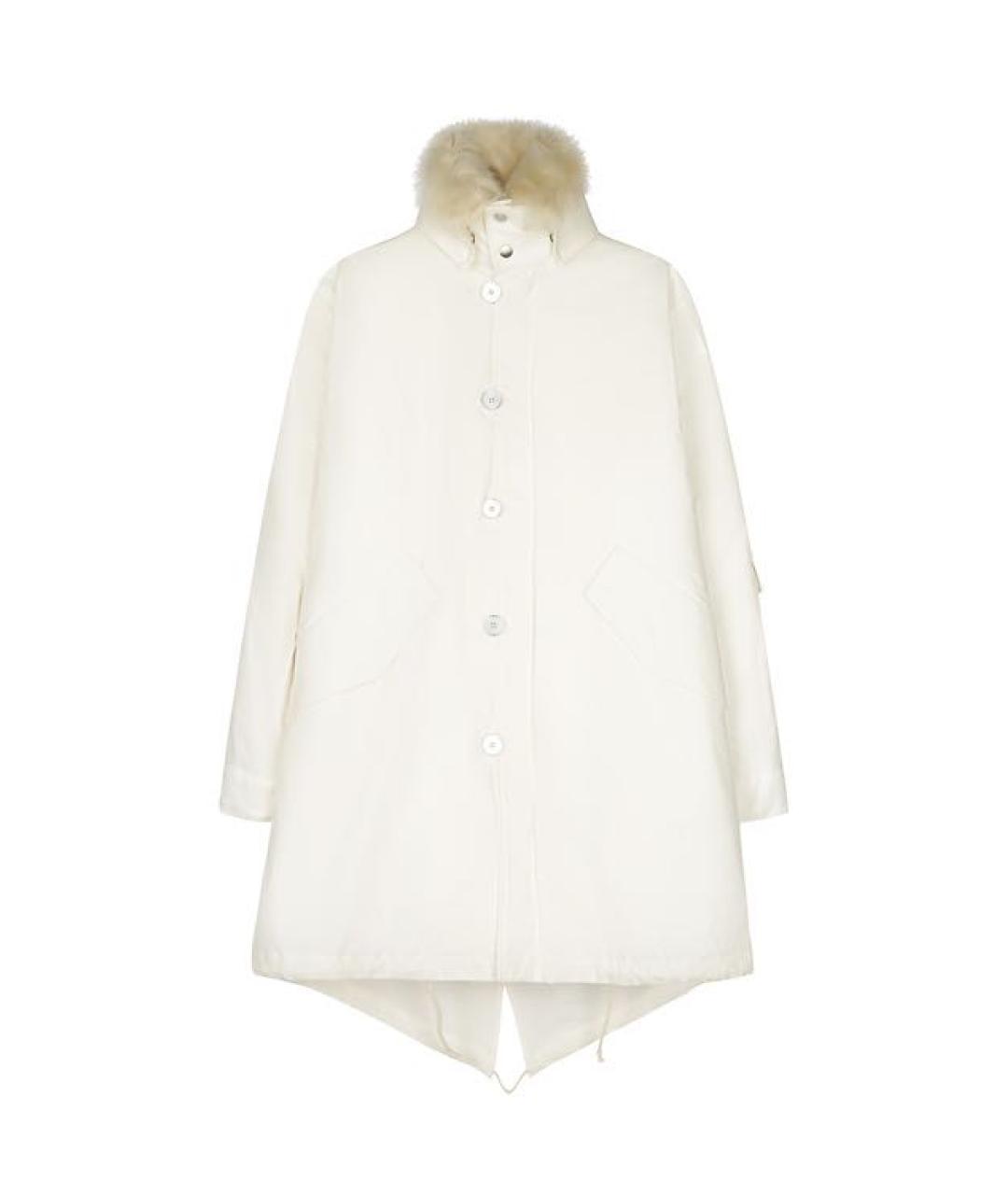 JIL SANDER Белая хлопковая парка, фото 1