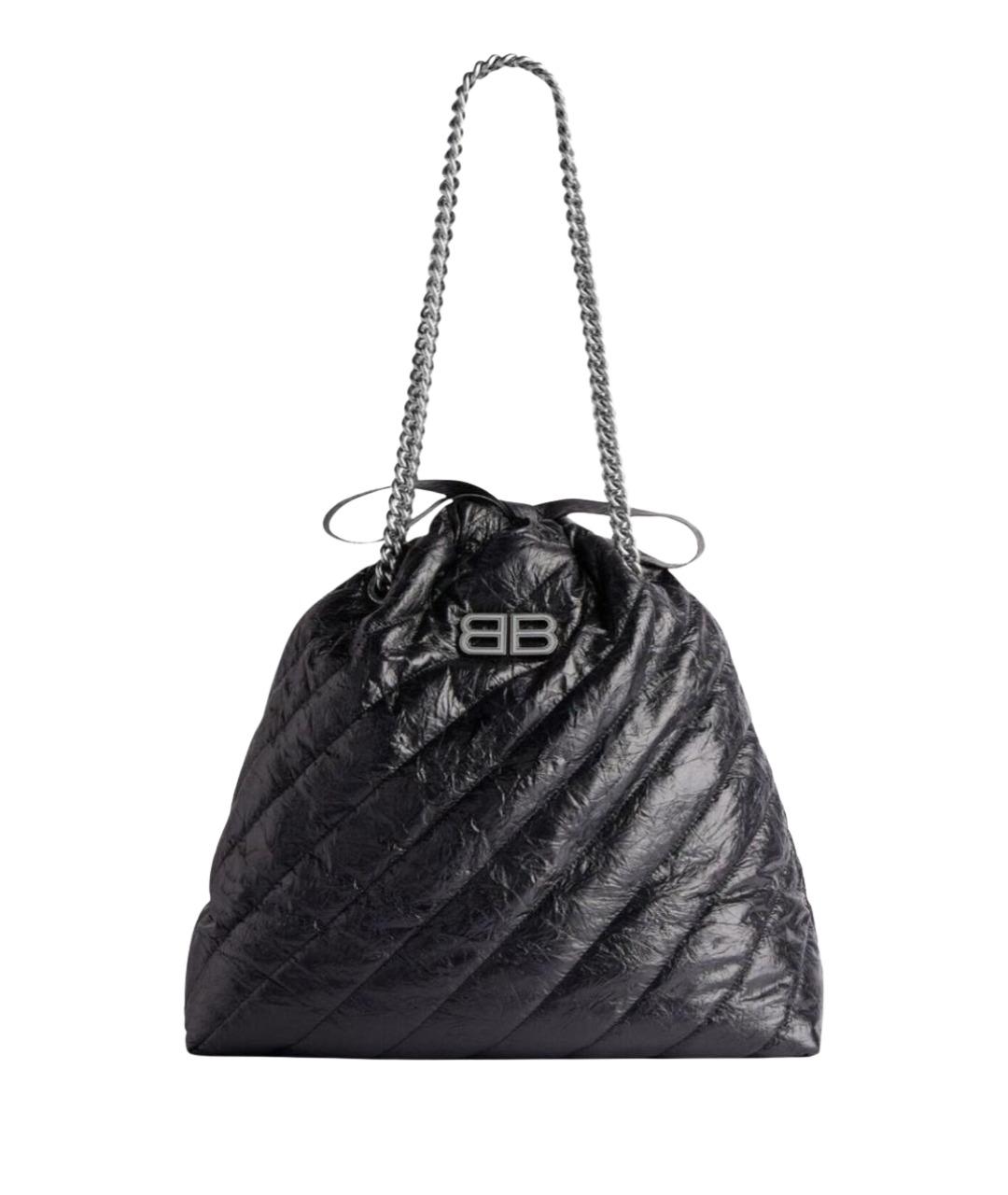 BALENCIAGA Черная кожаная сумка тоут, фото 1