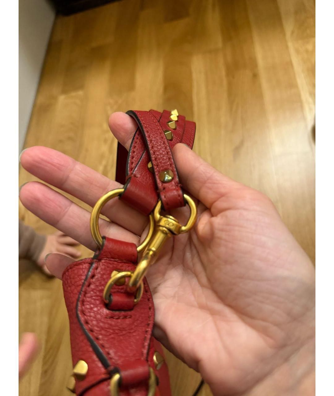 VALENTINO Красная кожаная сумка через плечо, фото 6