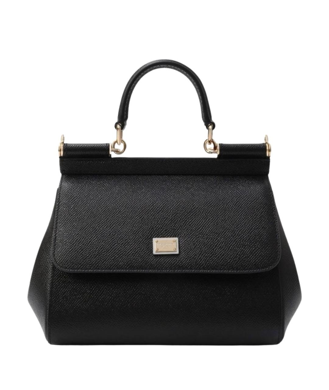 DOLCE&GABBANA Черная кожаная сумка через плечо, фото 1