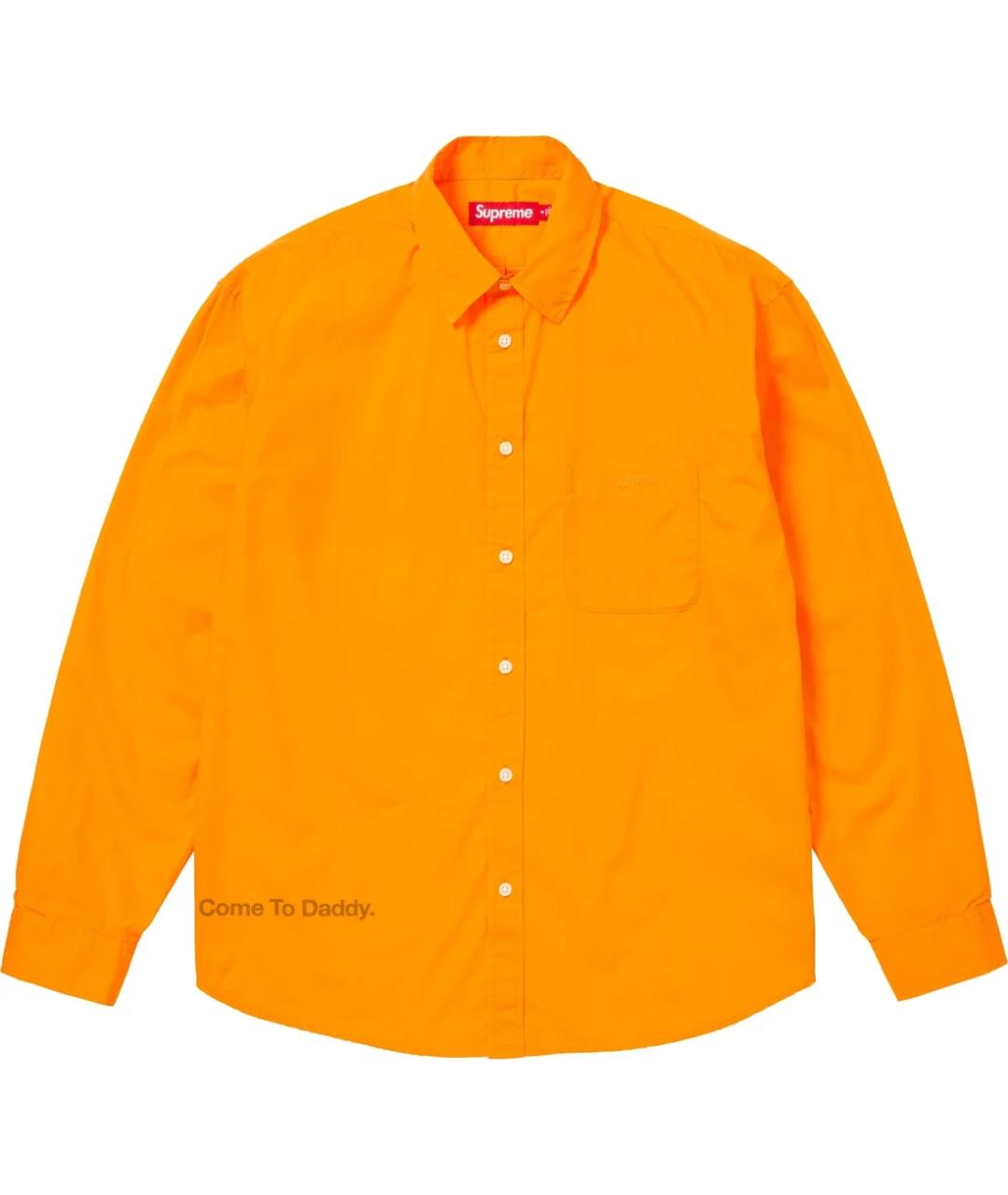 SUPREME Оранжевая рубашка, фото 1