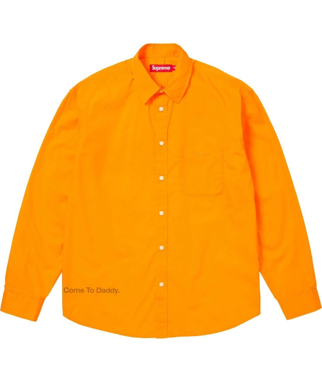 SUPREME Оранжевая рубашка, фото 3