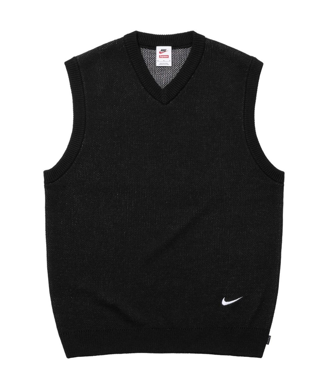 SUPREME Черная жилетка, фото 1