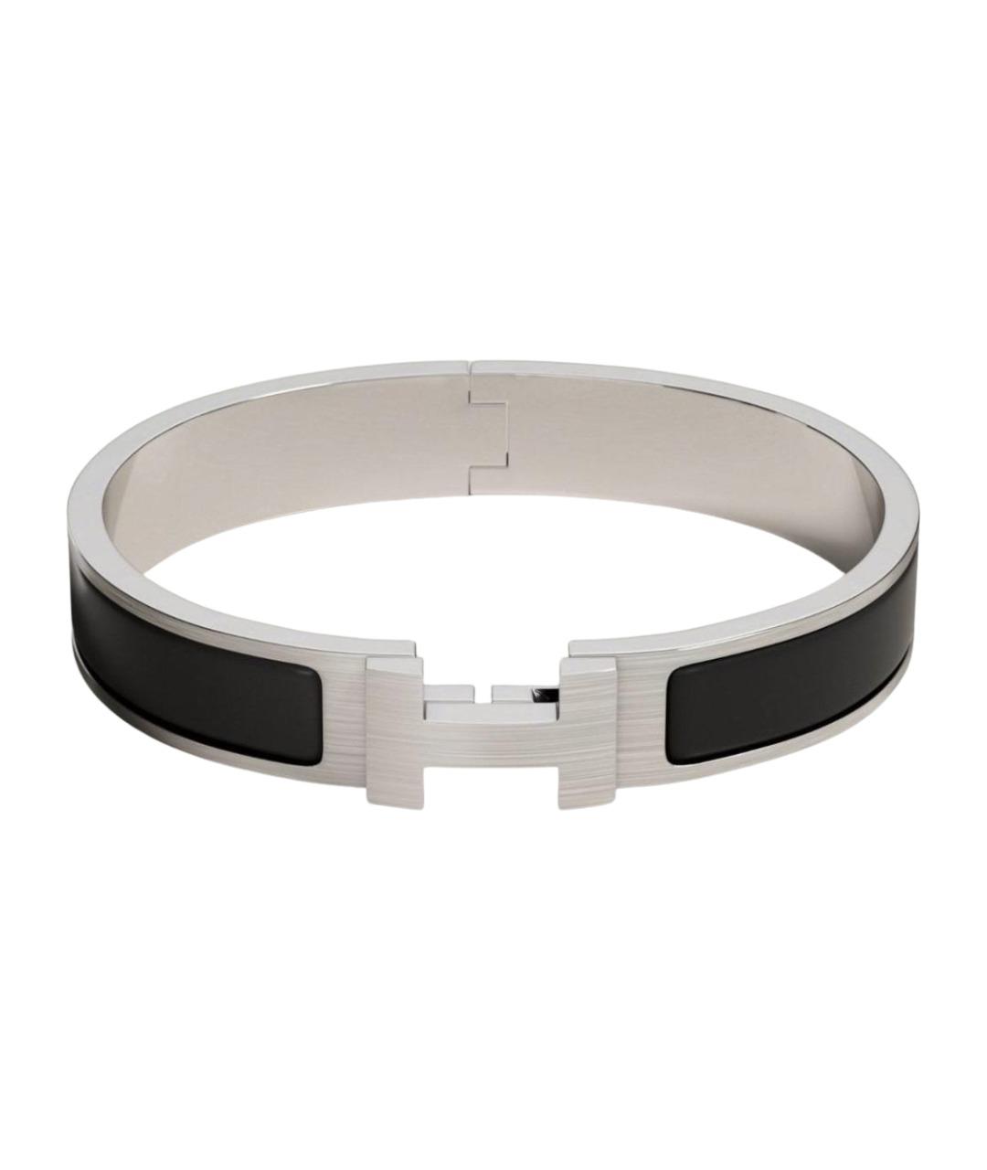 HERMES Черный металлический браслет, фото 1