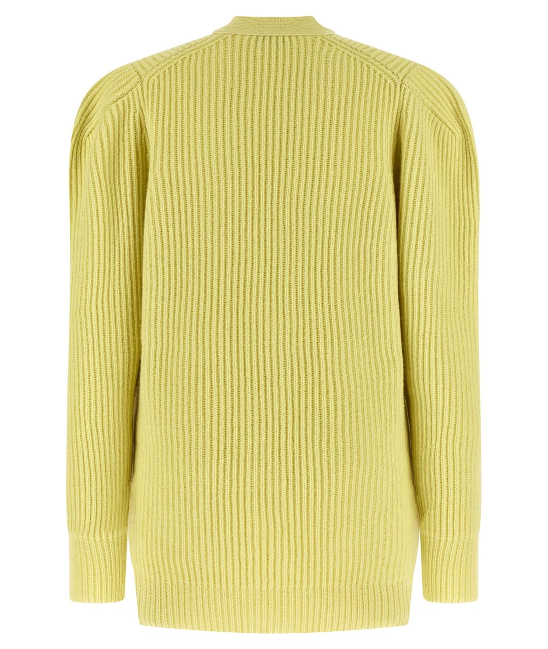 STELLA MCCARTNEY Желтый шерстяной кардиган, фото 2