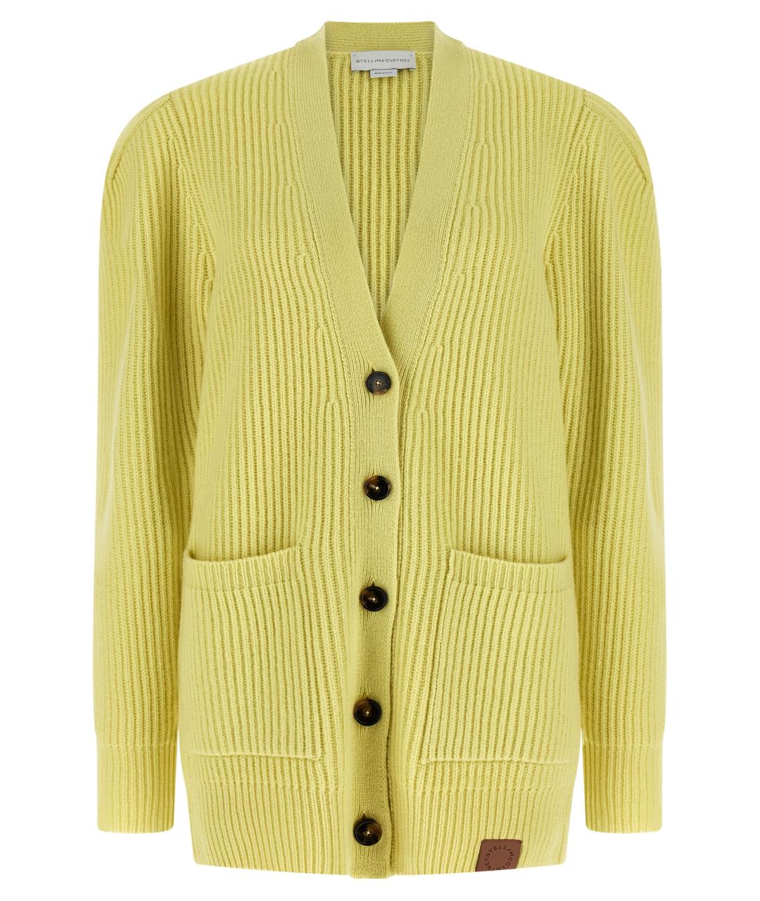 STELLA MCCARTNEY Желтый шерстяной кардиган, фото 1