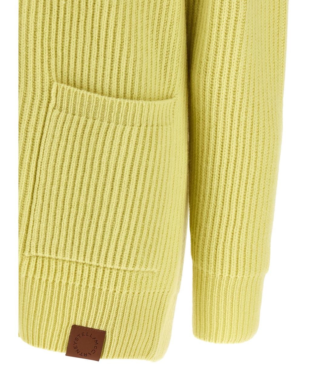 STELLA MCCARTNEY Желтый шерстяной кардиган, фото 4