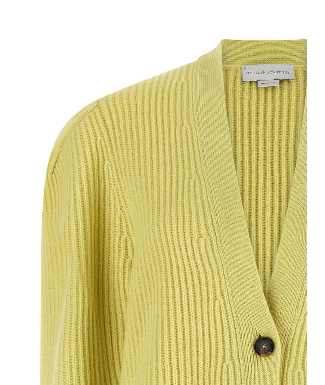 STELLA MCCARTNEY Желтый шерстяной кардиган, фото 3