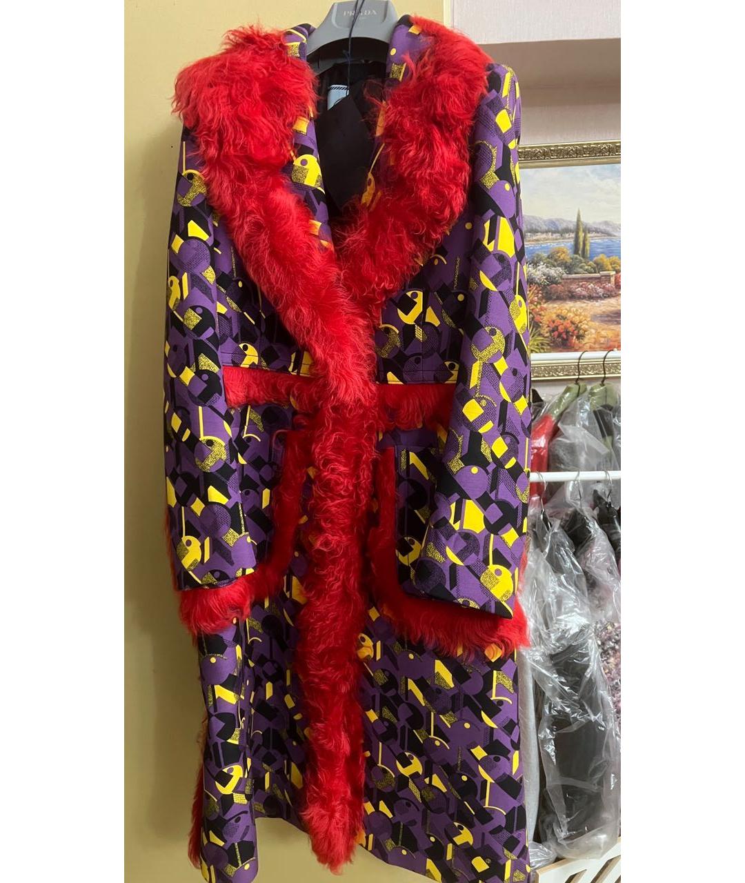 PRADA Мульти шерстяное пальто, фото 8