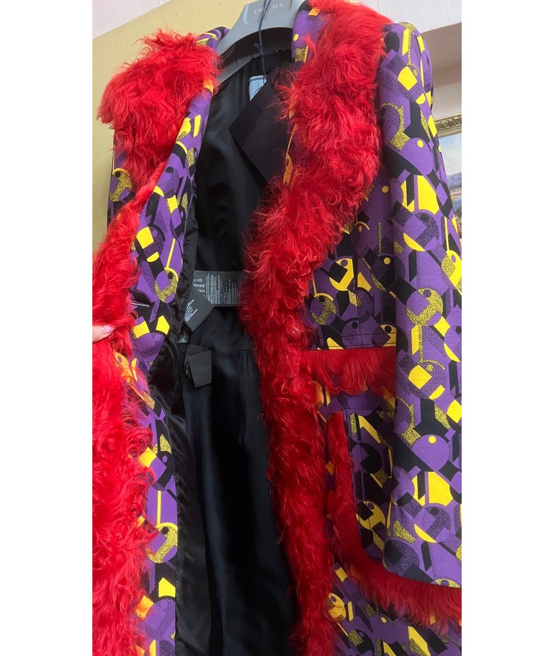 PRADA Мульти шерстяное пальто, фото 4